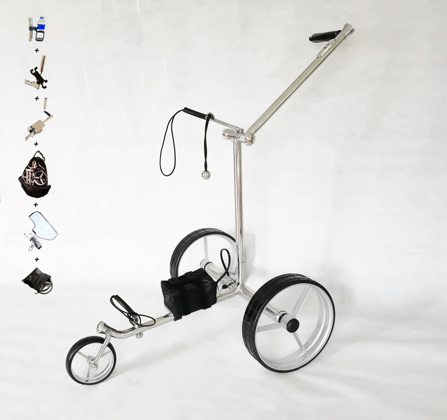 chariot de golf pour golf suisse en inox électrique PHENOM-1600