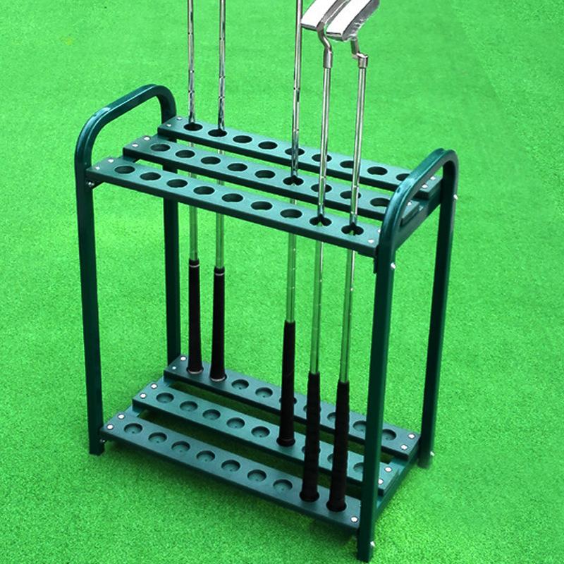 Support de club de golf métallique et bois